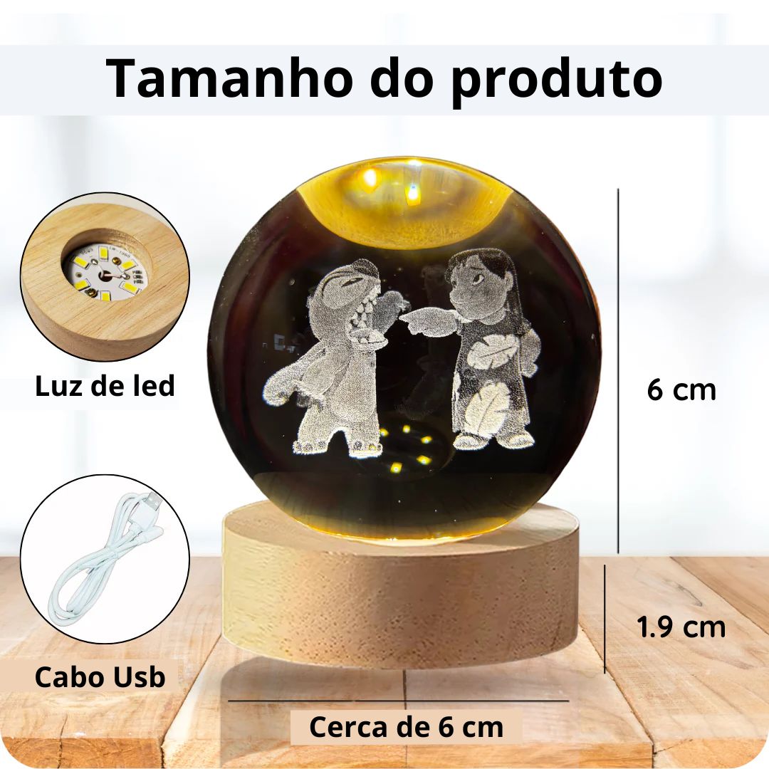 Luminária Cristal Ohana – Edição Stitch